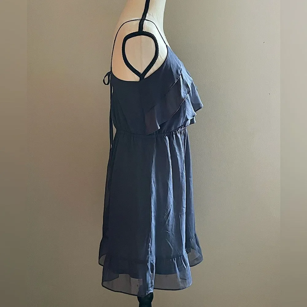 American Eagle, Dusky Light-Blue, Strappy, MIDI Dress. Size Medium.